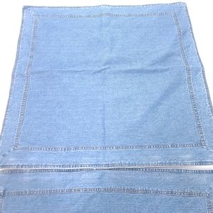 PAIR Nobility Dillards Pillow Shams Denim Blue Jean Standard/Queen Zip